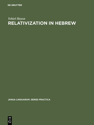 cover image of Relativization in Hebrew